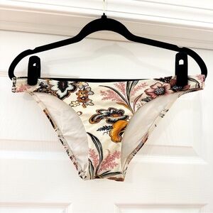 Zimmerman Ivory Cream Tropical Floral Bikini Bottom sz 3 10/12